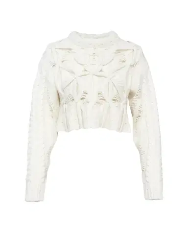 Aisling Camps Briar Deconstructed Cable Knit Crop Sweater | Thumbnail 1