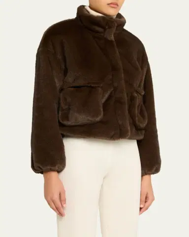 FAZ Avenue Faux-Fur Bomber Jacket | Thumbnail 4 FAZ Avenue Faux-Fur Bomber Jacket | Thumbnail 4