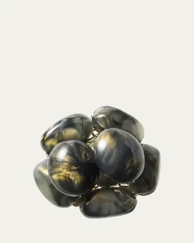 Kim Seybert Bonton Beaded Napkin Ring, Gray | Thumbnail 2
