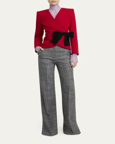 Valentino Garavani Bow Wrap Blazer Jacket | Thumbnail 2
