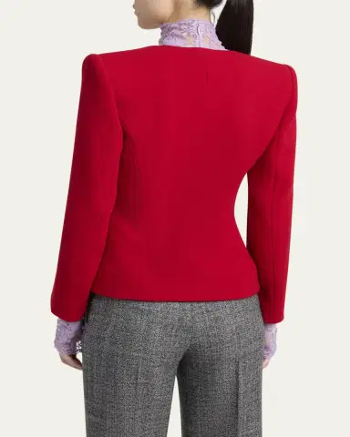 Valentino Garavani Bow Wrap Blazer Jacket | Thumbnail 7