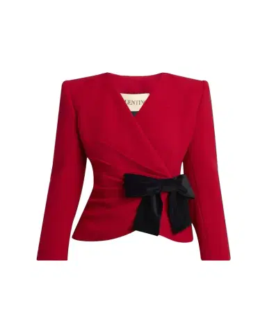 Valentino Garavani Bow Wrap Blazer Jacket | Thumbnail 1