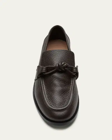 Bottega Veneta Men's Astaire Grainy Leather Knot Loafers | Thumbnail 2 Bottega Veneta Men's Astaire Grainy Leather Knot Loafers | Thumbnail 2