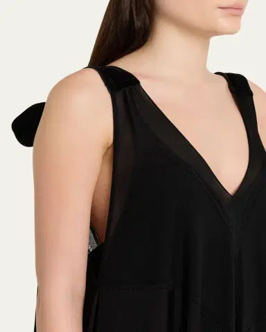 Lanvin Flowy Bow Asymmetric Maxi Dress | Thumbnail 5 Lanvin Flowy Bow Asymmetric Maxi Dress | Thumbnail 5