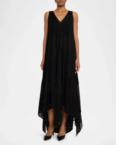 Lanvin Flowy Bow Asymmetric Maxi Dress | Thumbnail 6 Lanvin Flowy Bow Asymmetric Maxi Dress | Thumbnail 6