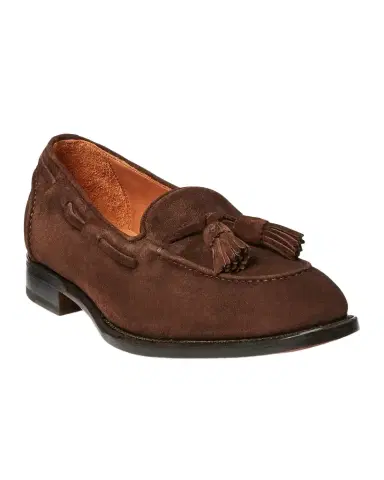 Ralph Lauren Purple Label Men's Luther Calf Suede Tassel Loafers | Thumbnail 1