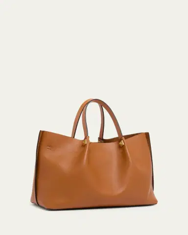 Valentino Garavani Medium Pleated Rockstud Leather Tote Bag | Thumbnail 3