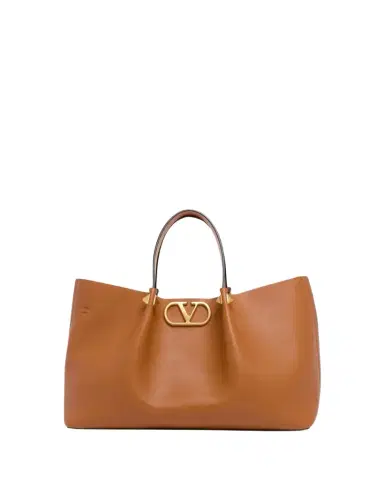 Valentino Garavani Medium Pleated Rockstud Leather Tote Bag | Thumbnail 1