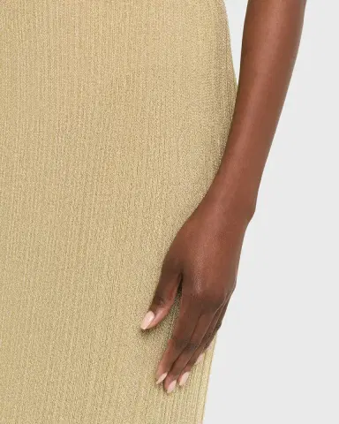 Simkhai Brighton Fluted Shimmer Plisse Midi Skirt | Thumbnail 9