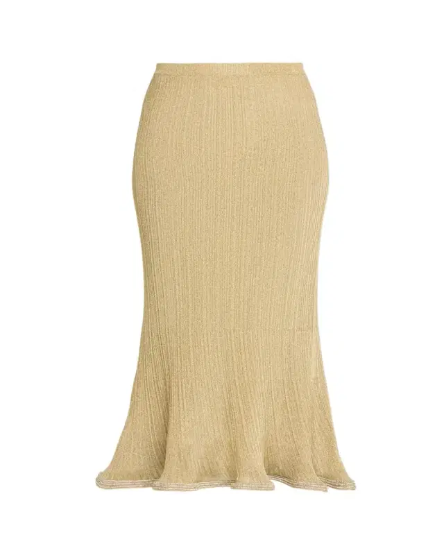 Brighton Fluted Shimmer Plisse Midi Skirt