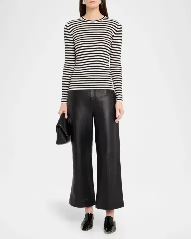 Lisa Yang Vivian Striped Long-Sleeve Cashmere T-Shirt | Thumbnail 6 Lisa Yang Vivian Striped Long-Sleeve Cashmere T-Shirt | Thumbnail 6