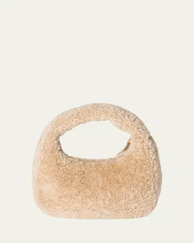 Miu Miu Wander Curly Shearling Top-Handle Bag | Thumbnail 3