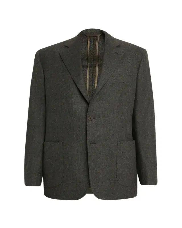 Men's Single-Breasted Wool Cashmere Sport Coat