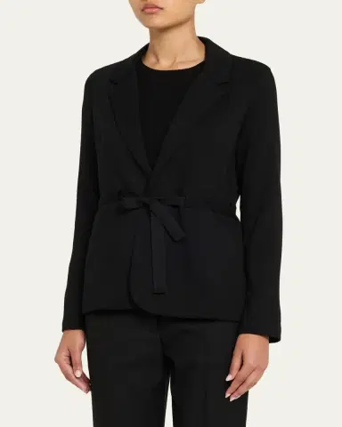 MAJESTIC FILATURES Wrap-Front French Terry Blazer | Thumbnail 4 MAJESTIC FILATURES Wrap-Front French Terry Blazer | Thumbnail 4
