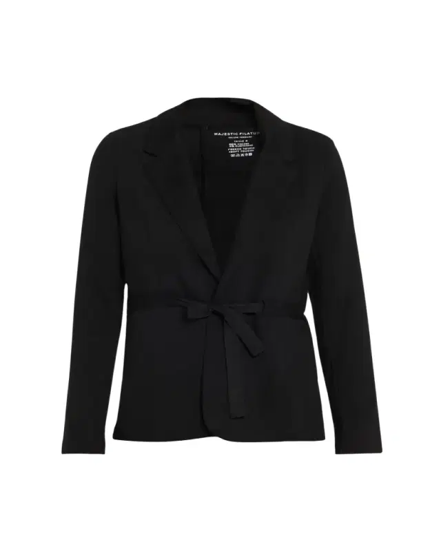 Wrap-Front French Terry Blazer