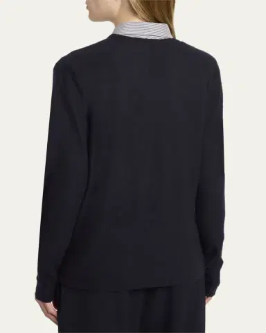THE ROW Manyar V-Neck Cashmere Sweater | Thumbnail 3 THE ROW Manyar V-Neck Cashmere Sweater | Thumbnail 3