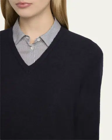 THE ROW Manyar V-Neck Cashmere Sweater | Thumbnail 5 THE ROW Manyar V-Neck Cashmere Sweater | Thumbnail 5