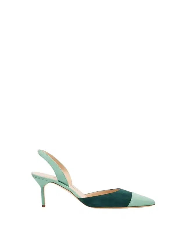 70mm Capsli Bicolor Suede Pumps