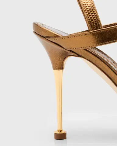 Manolo Blahnik 70mm Retaux Metallic Leather Sandals | Thumbnail 5 Manolo Blahnik 70mm Retaux Metallic Leather Sandals | Thumbnail 5