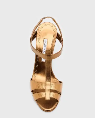Manolo Blahnik 70mm Retaux Metallic Leather Sandals | Thumbnail 6 Manolo Blahnik 70mm Retaux Metallic Leather Sandals | Thumbnail 6
