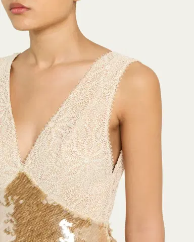 Ronny Kobo Kassie Low-Back Lace & Sequin Midi Dress | Thumbnail 5