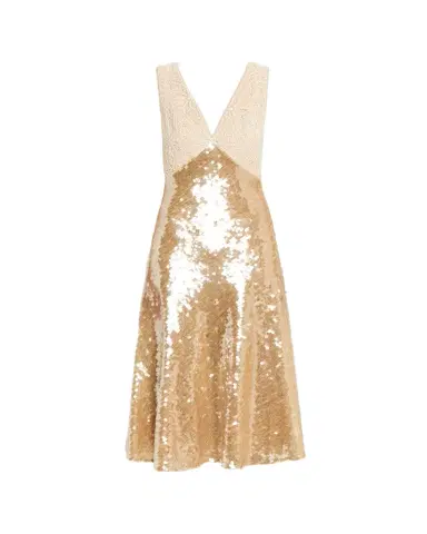 Ronny Kobo Kassie Low-Back Lace & Sequin Midi Dress | Thumbnail 1