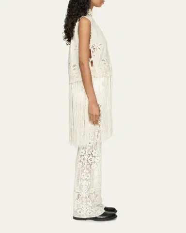 Sea Adelina Battenberg Lace Fringe-Trim Top | Thumbnail 4 Sea Adelina Battenberg Lace Fringe-Trim Top | Thumbnail 4