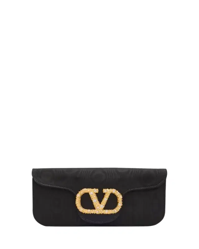 Loco Moire Clutch with Jewel VLogo