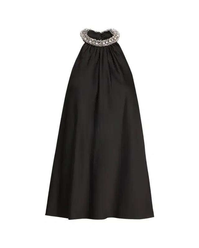 SIMKHAI Hadleigh Embellished Satin Mini Dress