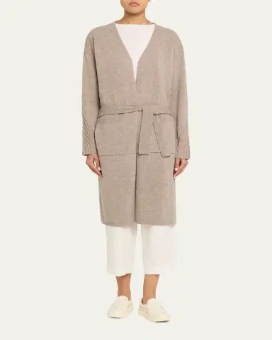 MAJESTIC FILATURES Rib Knit Merino Wool Wrap Cardigan | Thumbnail 2 MAJESTIC FILATURES Rib Knit Merino Wool Wrap Cardigan | Thumbnail 2