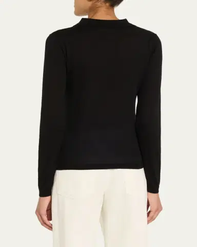 STILL HERE Fine-Knit Polo Sweater | Thumbnail 3 STILL HERE Fine-Knit Polo Sweater | Thumbnail 3