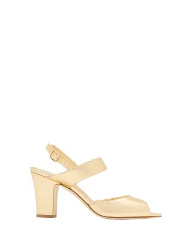 Manolo Blahnik 90mm Khiko Metallic Leather Peep-Toe Slingback Sandals | Thumbnail 1 Manolo Blahnik 90mm Khiko Metallic Leather Peep-Toe Slingback Sandals | Thumbnail 1