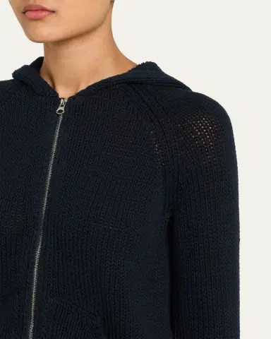 STILL HERE Bear Hooded Zip-Up Sweater | Thumbnail 5