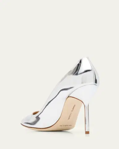 Manolo Blahnik 105mm BB Metallic Leather Pumps | Thumbnail 2