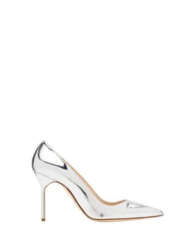 Manolo Blahnik 105mm BB Metallic Leather Pumps | Thumbnail 1