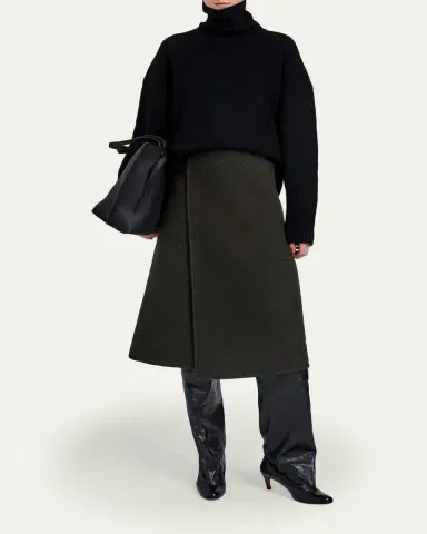 Proenza Schouler Bodhi Bouclé Twill A-Line Wrap Skirt | Thumbnail 2 Proenza Schouler Bodhi Bouclé Twill A-Line Wrap Skirt | Thumbnail 2