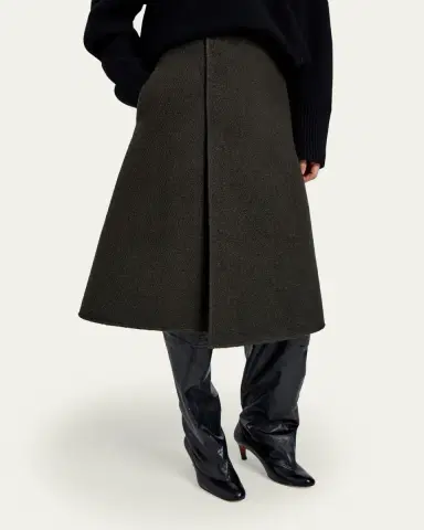 Proenza Schouler Bodhi Bouclé Twill A-Line Wrap Skirt | Thumbnail 4 Proenza Schouler Bodhi Bouclé Twill A-Line Wrap Skirt | Thumbnail 4