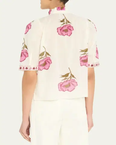 ALIX OF BOHEMIA Winn Fuchsia Poppy Blouse | Thumbnail 3 ALIX OF BOHEMIA Winn Fuchsia Poppy Blouse | Thumbnail 3