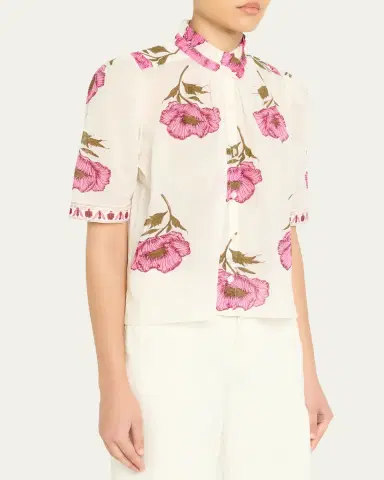 ALIX OF BOHEMIA Winn Fuchsia Poppy Blouse | Thumbnail 4 ALIX OF BOHEMIA Winn Fuchsia Poppy Blouse | Thumbnail 4