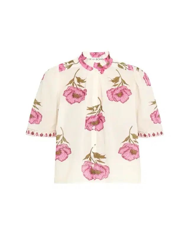 Alix of Bohemia Winn Fuchsia Poppy Blouse