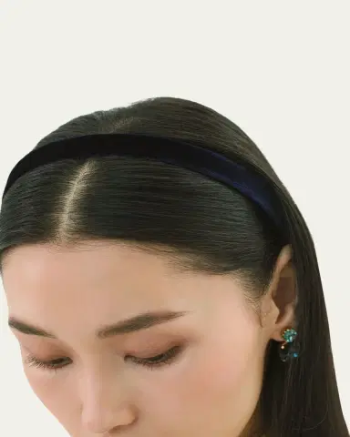 Jennifer Behr Lacey Velvet Silk Skinny Headband | Thumbnail 2 Jennifer Behr Lacey Velvet Silk Skinny Headband | Thumbnail 2