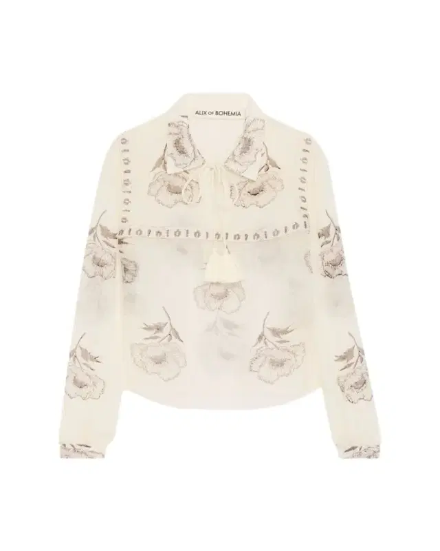 Pascal Obsidian Poppy Sheer Blouse