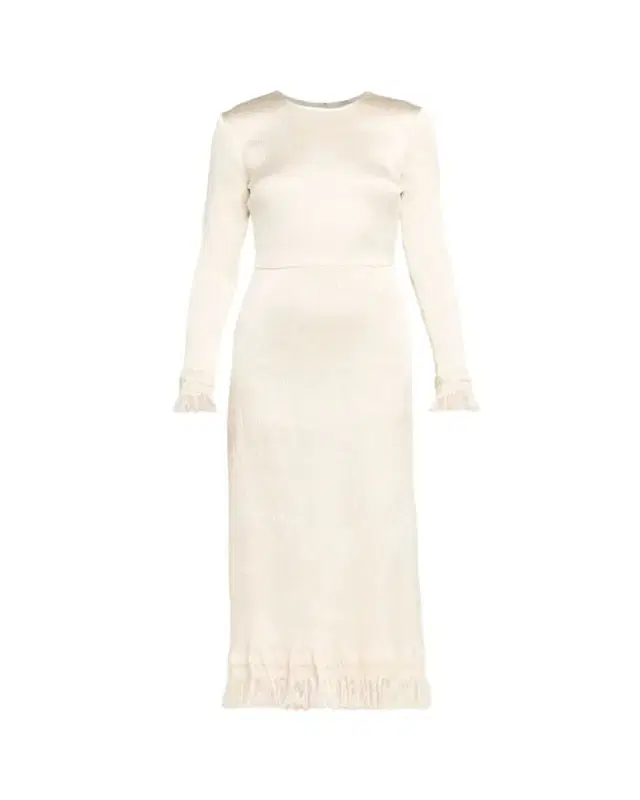 FForme Mina Frayed Edge Long-Sleeve Midi Dress