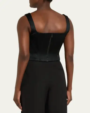 ALICE + OLIVIA Lilianna Satin Corset Top | Thumbnail 3
