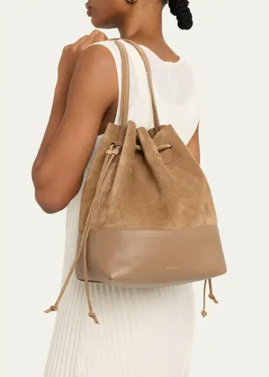 MANSUR GAVRIEL Cabas Suede & Leather Bucket Shoulder Bag | Thumbnail 2 MANSUR GAVRIEL Cabas Suede & Leather Bucket Shoulder Bag | Thumbnail 2