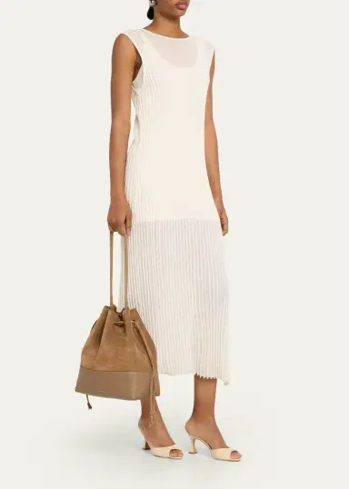 MANSUR GAVRIEL Cabas Suede & Leather Bucket Shoulder Bag | Thumbnail 5 MANSUR GAVRIEL Cabas Suede & Leather Bucket Shoulder Bag | Thumbnail 5