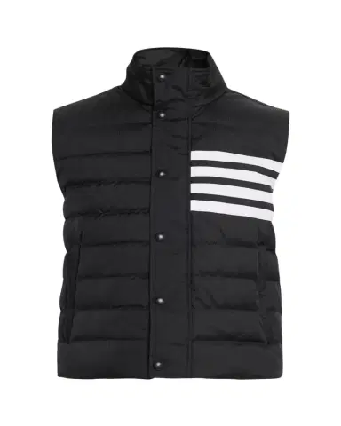 Thom Browne Men's Shiny Ripstop 4-Bar Down Vest | Thumbnail 1
