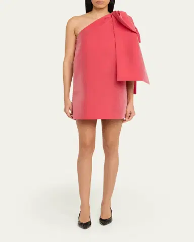 BERNADETTE Winnie Bow One-Shoulder Taffeta Mini Dress | Thumbnail 2 BERNADETTE Winnie Bow One-Shoulder Taffeta Mini Dress | Thumbnail 2