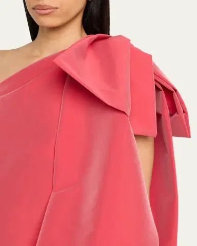 BERNADETTE Winnie Bow One-Shoulder Taffeta Mini Dress | Thumbnail 5 BERNADETTE Winnie Bow One-Shoulder Taffeta Mini Dress | Thumbnail 5