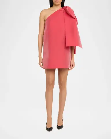 BERNADETTE Winnie Bow One-Shoulder Taffeta Mini Dress | Thumbnail 6 BERNADETTE Winnie Bow One-Shoulder Taffeta Mini Dress | Thumbnail 6